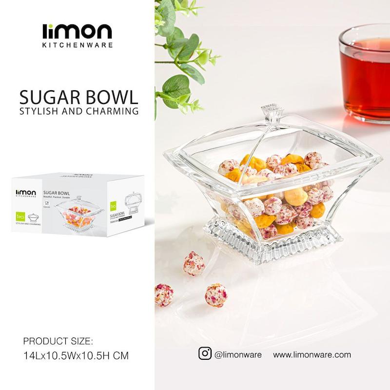 قندان چهارگوش اکرولیک نشکن لیمون مدل 2460