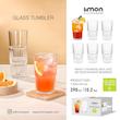 لیوان شیشه ای 290 سی سی لیمون کد 2486