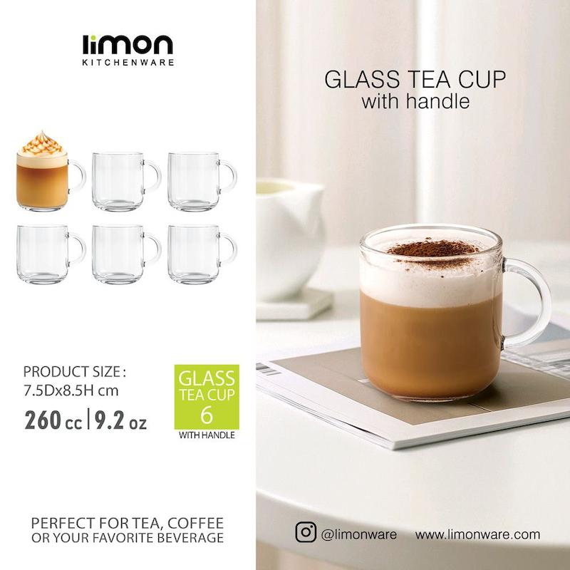 فنجان شیشه ای 260 سی سی مدل 2481 لیمون
