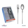 ست قاشق و چنگال استیل (اصل) یونیک 12 پارچه مدل سیتی خط دار کد UN-5815