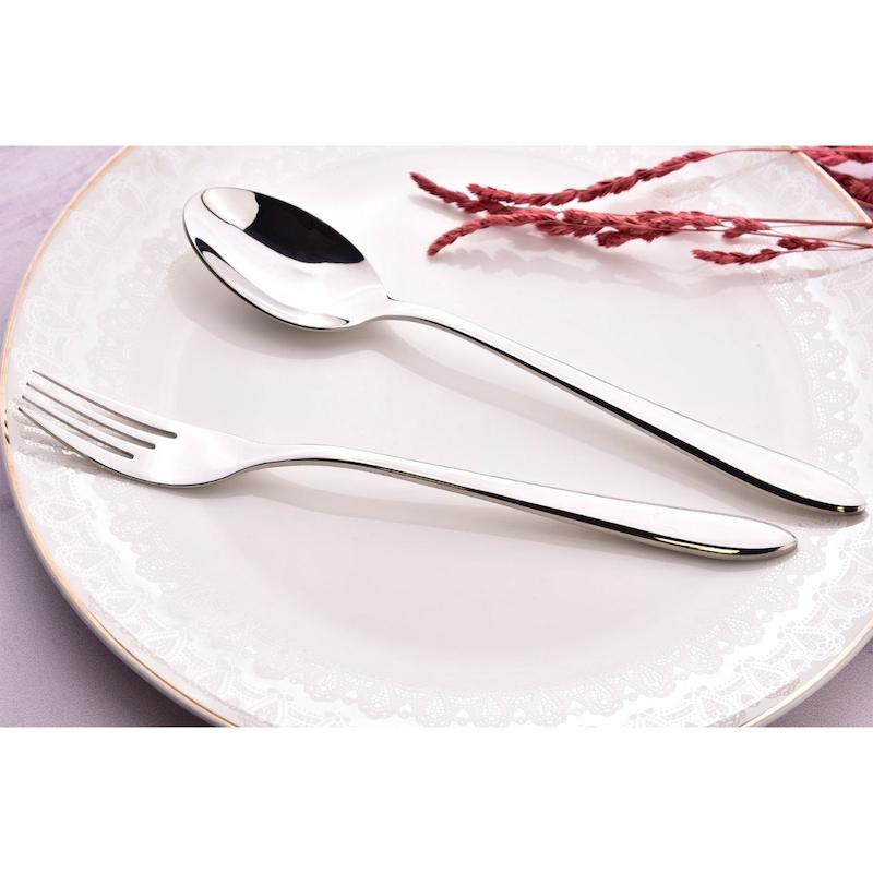 ست قاشق و چنگال استیل (اصل) یونیک 12 پارچه مدل دونا پهن کد UN-5815
