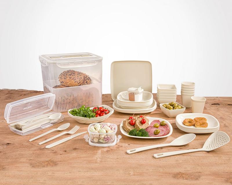 سرویس مسافرتی 60 پارچه 6 نفره   (الوان) کد 10635 لیمون