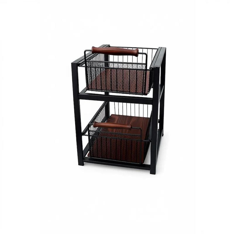 نظم دهنده کشویی کابینت فلزی کف چوب دار 