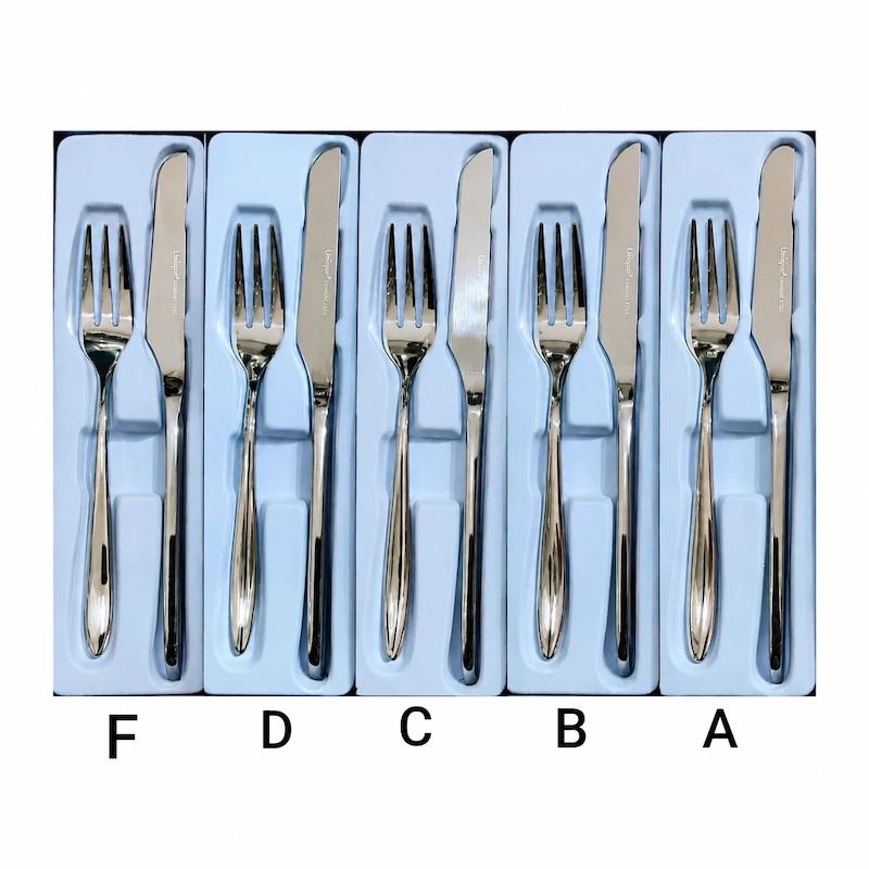 کارد و چنگال میوه 3 بعدی استیل یونیک کد UN-5805
