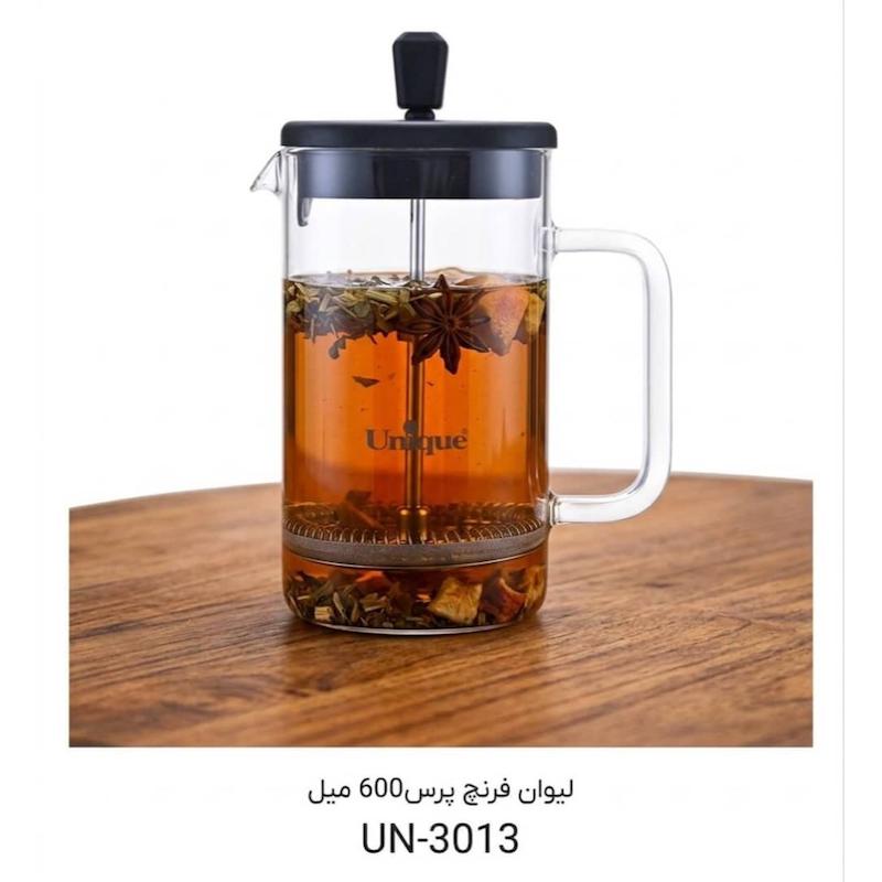 لیوان فرنچ پرس دمنوش 600 ML یونیک اصل وارداتی UN-3013