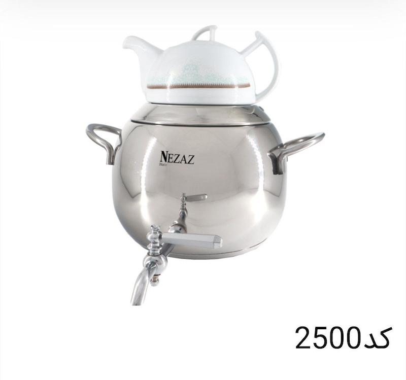 کتری قوری نزاز NEZAZ خمره ای 6 لیتری کف چدن کد 2500