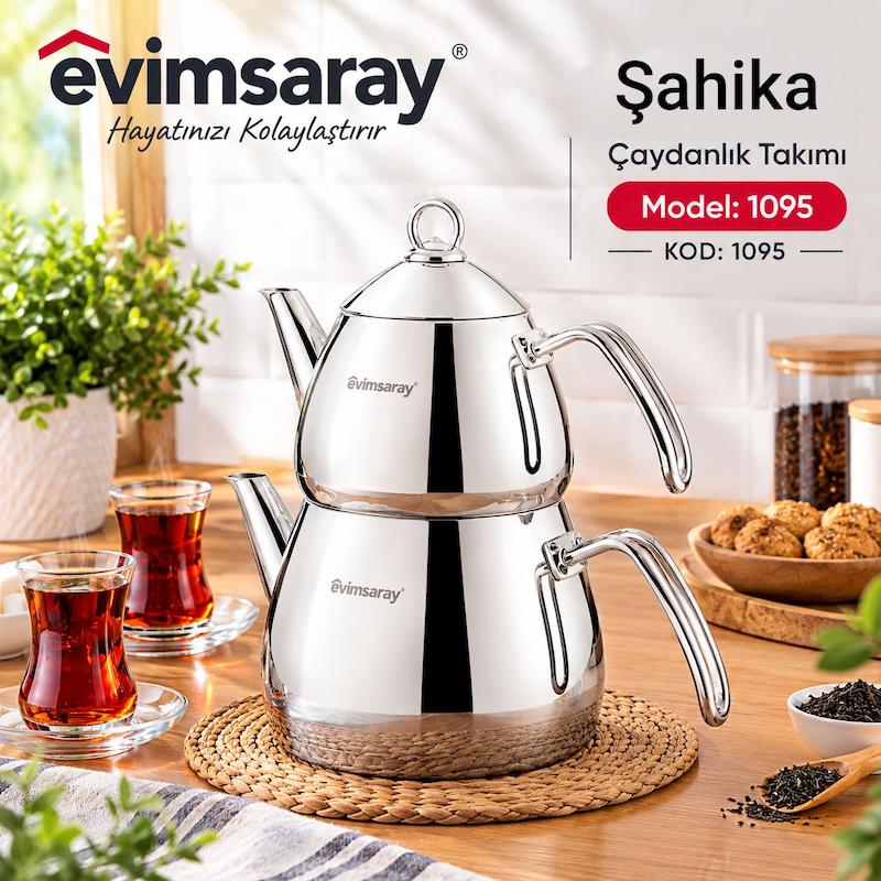 ست کتری قوری Evimsaray مدل ساهیکا (اصل)
