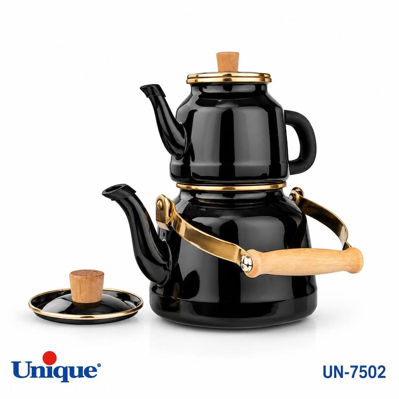 کتری و قوری لعابی یونیک 2/5 لیتر ترکیه کد UN-7502