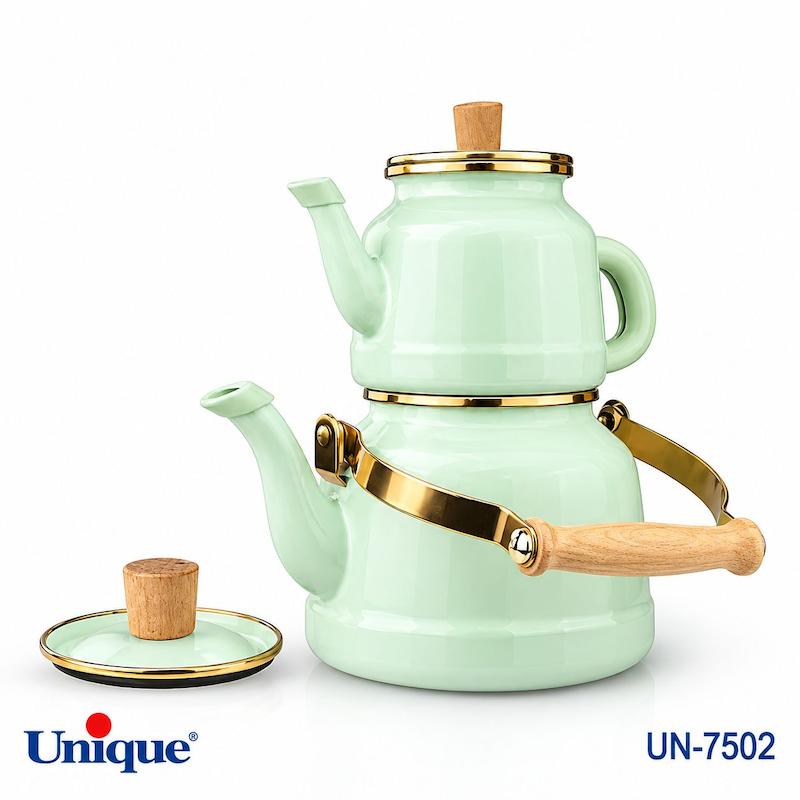 کتری و قوری لعابی یونیک 2/5 لیتر ترکیه کد UN-7502