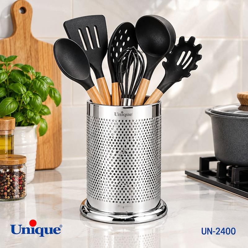 جای قاشق و چنگال و کفگیر ملاقه استیل یونیک کد UN-2400
