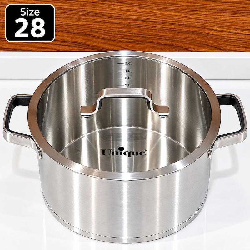 سرویس قابلمه 8 پارچه تمام استیل یونیک وارداتی اصل کد UN-9970