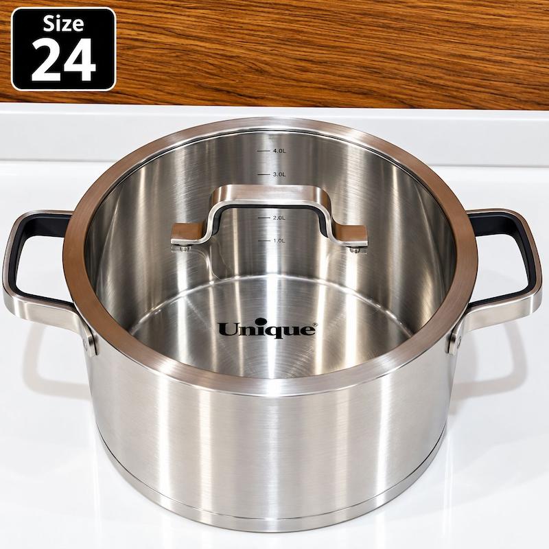 سرویس قابلمه 8 پارچه تمام استیل یونیک وارداتی اصل کد UN-9970