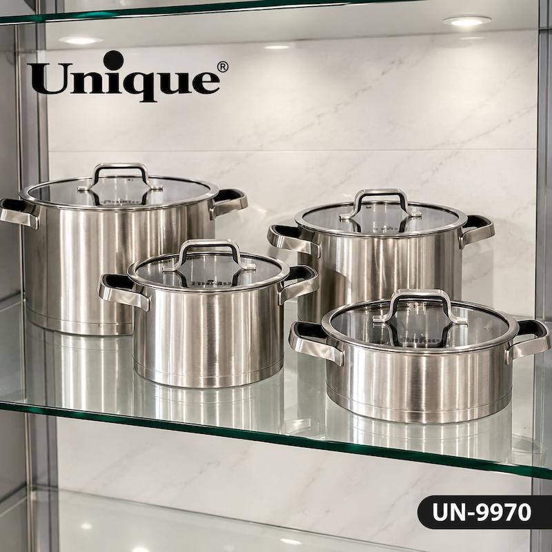 سرویس قابلمه 8 پارچه تمام استیل یونیک وارداتی اصل کد UN-9970