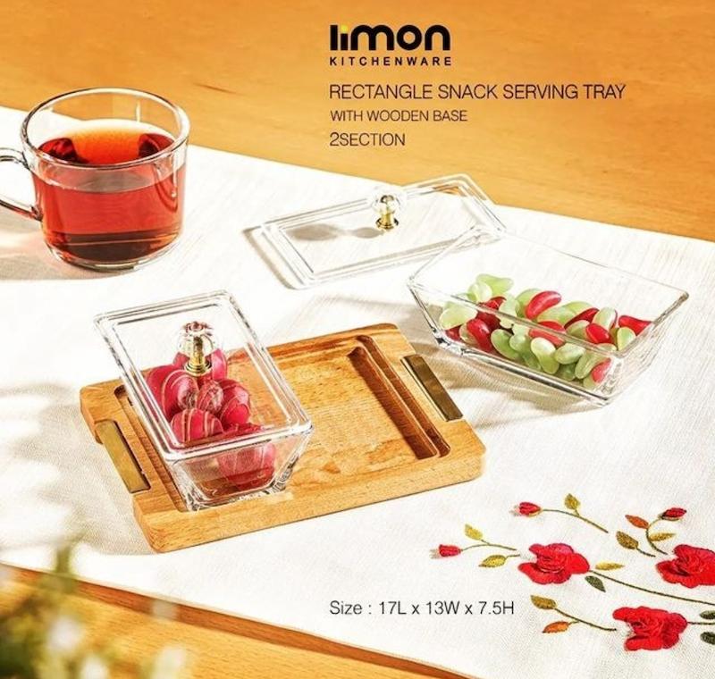 اردوخوری مستطیل 2 خانه پایه چوبی کد 224759 لیمون