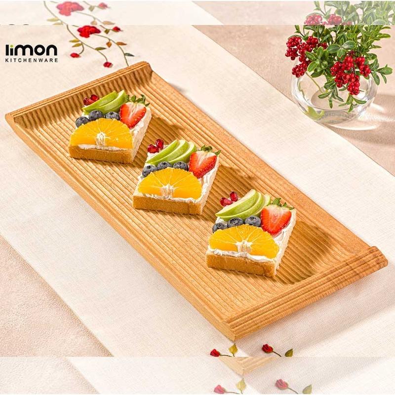 سيني سرو بزرگ چوبي کد 225859 لیمون