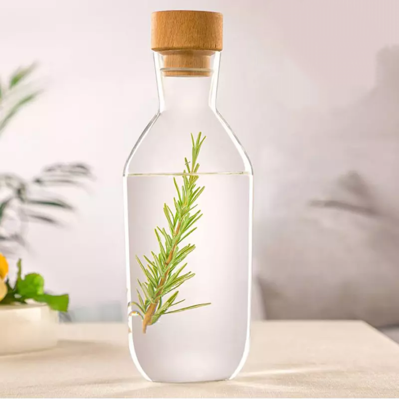 بطری آب 1/1 لیتر درب چوبی کد 227059 لیمون
