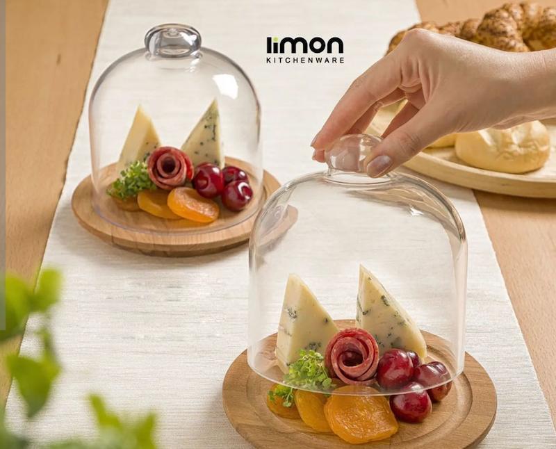 ظرف سرو پنیر کفه چوبی  کد 224059 لیمون