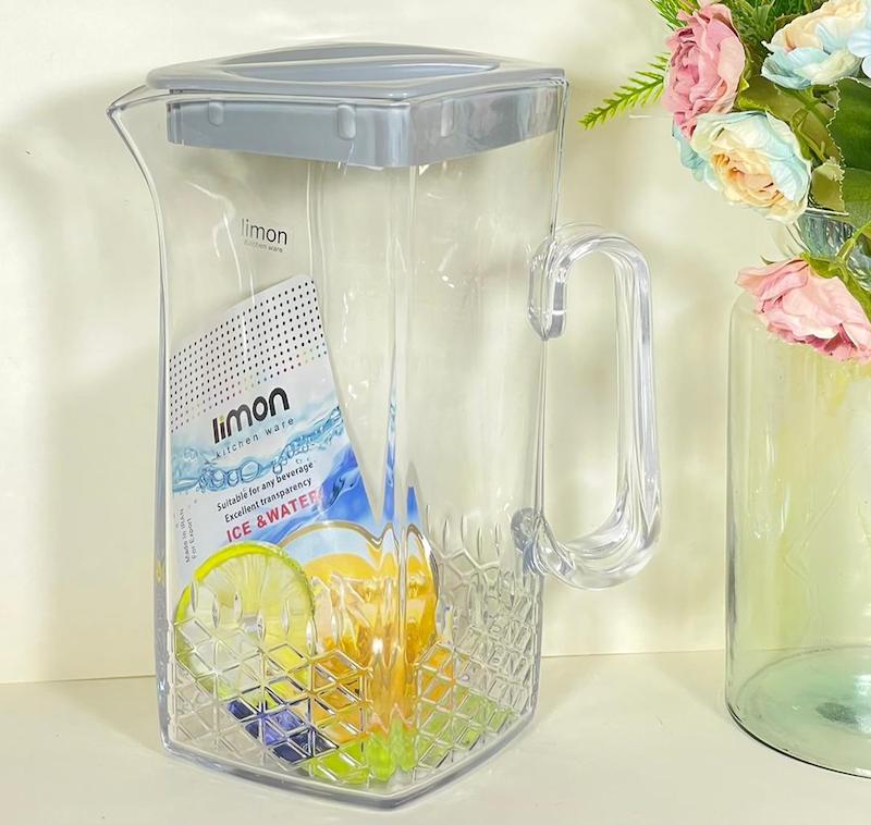 پارچ 4 گوش کریستالی   ( الوان ) کد 181635 لیمون
