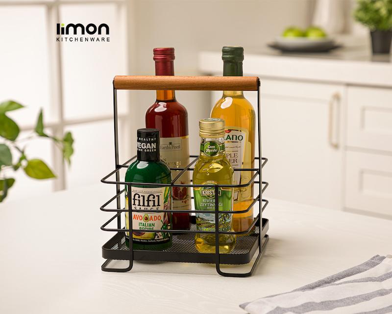 استند مربع فلزي دسته چوبي کد 231900 لیمون