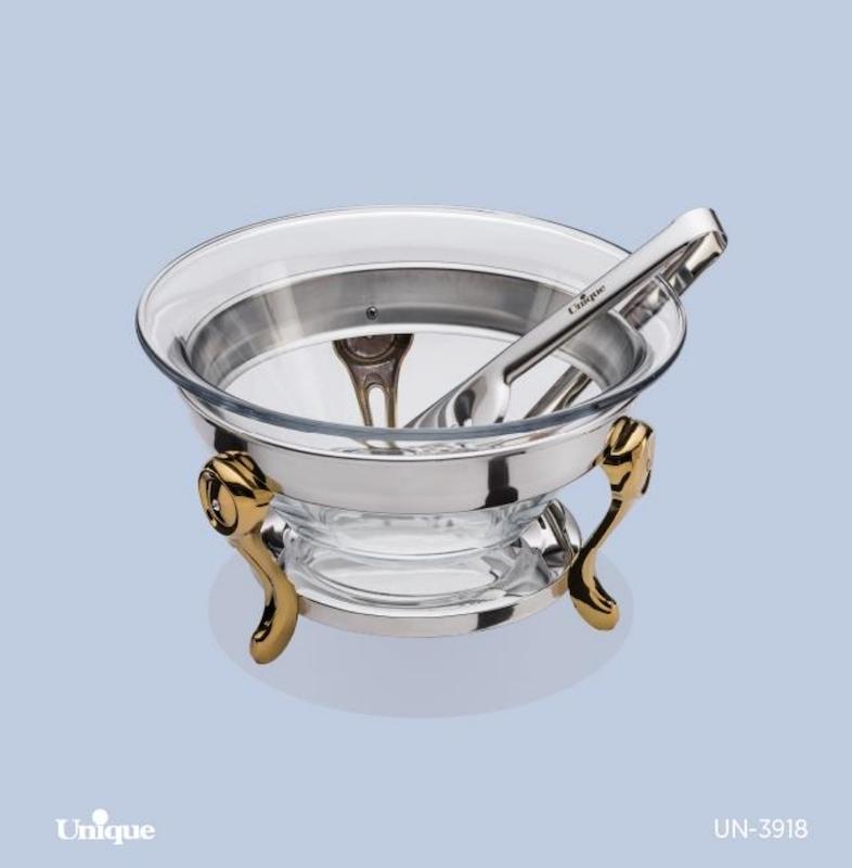 سوفله سالاد  خوری  نگین دار طلایی کد UN- 3918