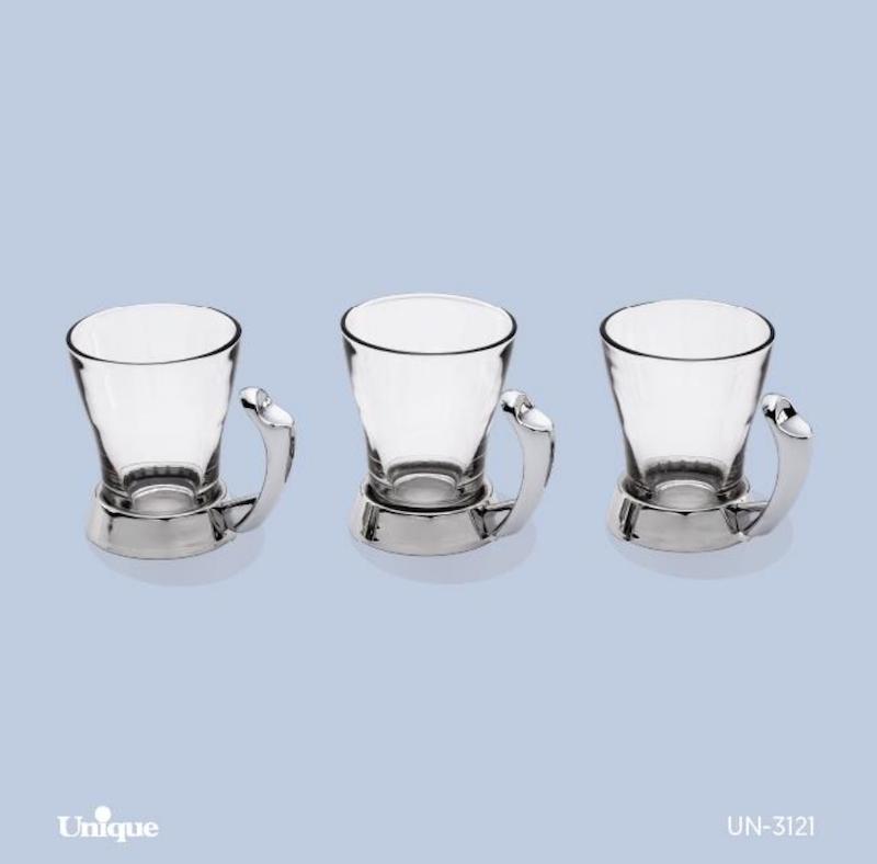 ست چایخوری پافیلی کروم کد UN- 3121