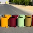 گلدان فلزی استوانه ای ورق گالوانیزه ضخامت 1 میل
