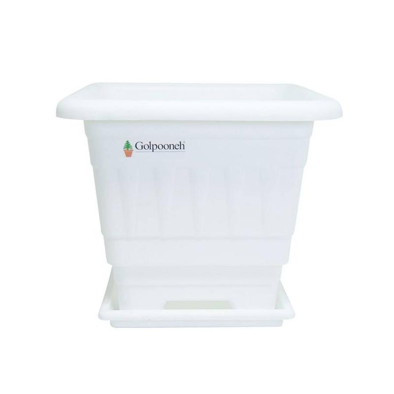 گلدان گلپونه مدل پلاستیکی مربع کد 117