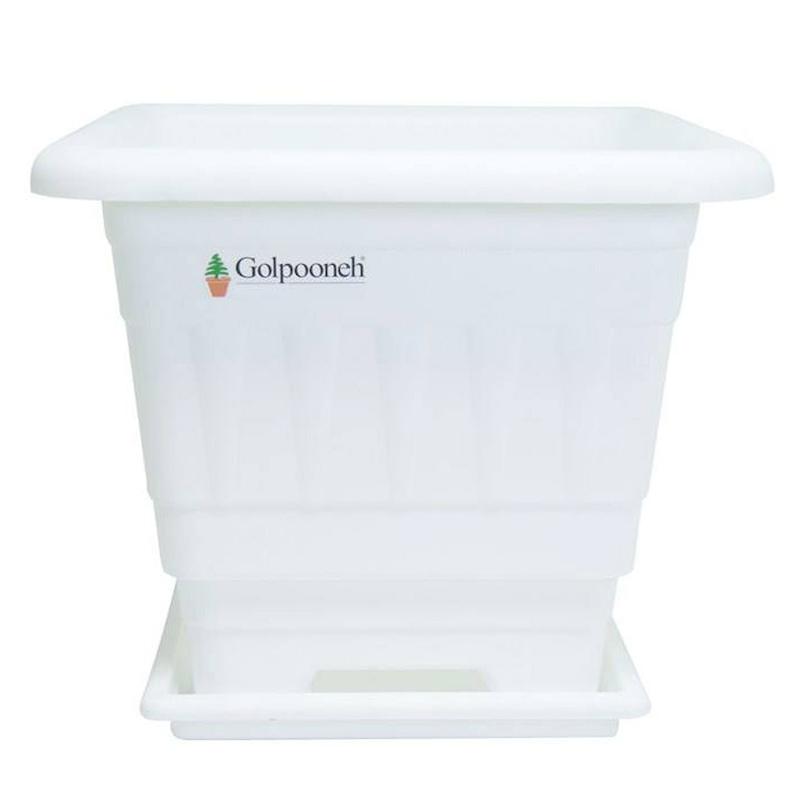 گلدان گلپونه مدل پلاستیکی مربع کد 119