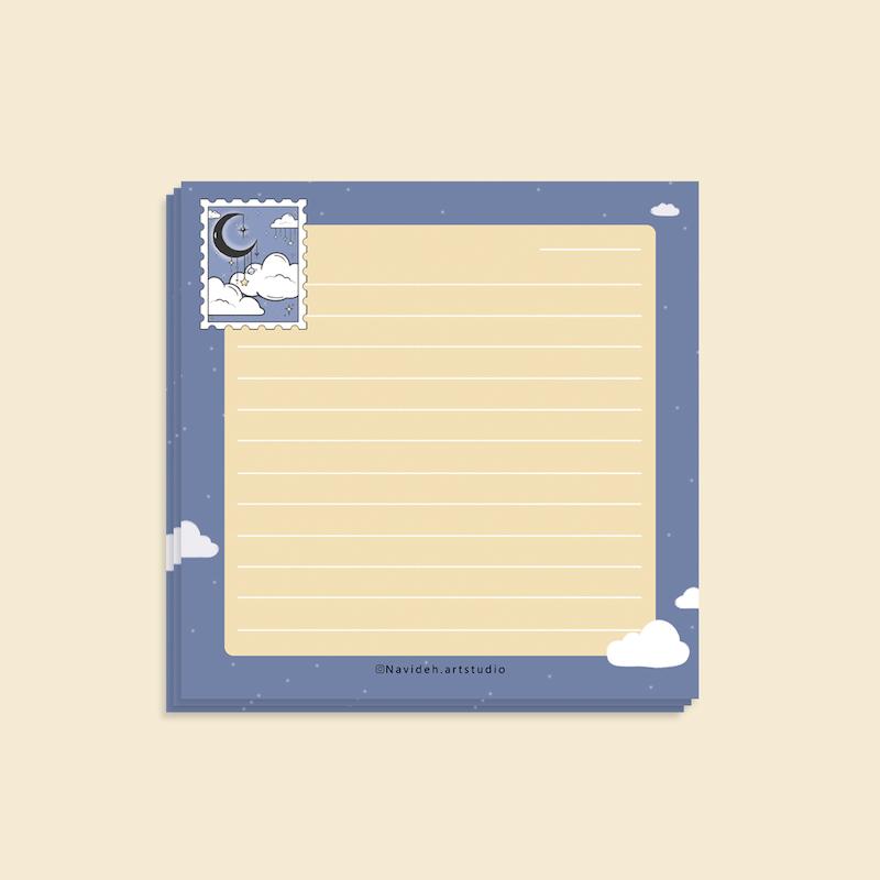 برگه یادداشت تمبر ماه