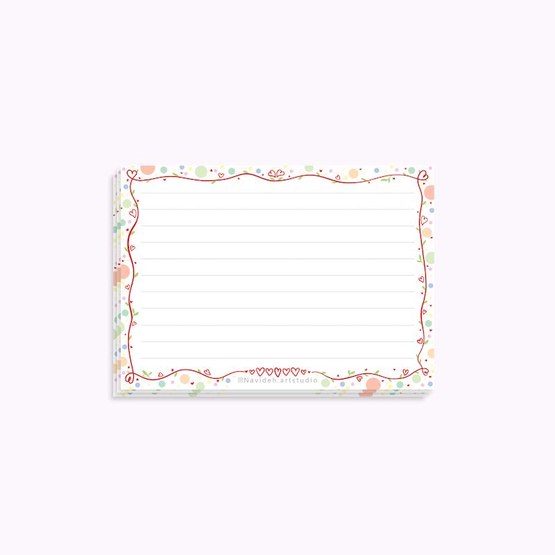 برگه یادداشت قلب