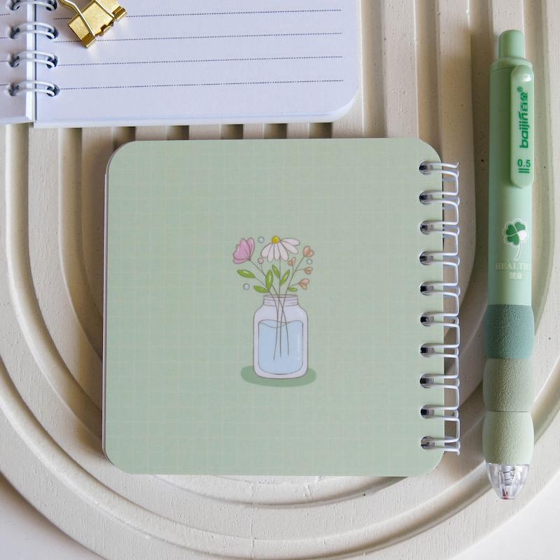 دفتر یادداشت مینیمال سبز