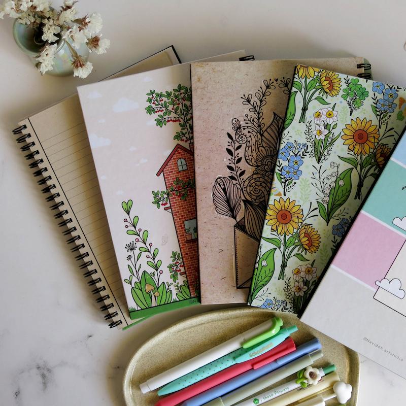 دفتر خطدار جلد سخت