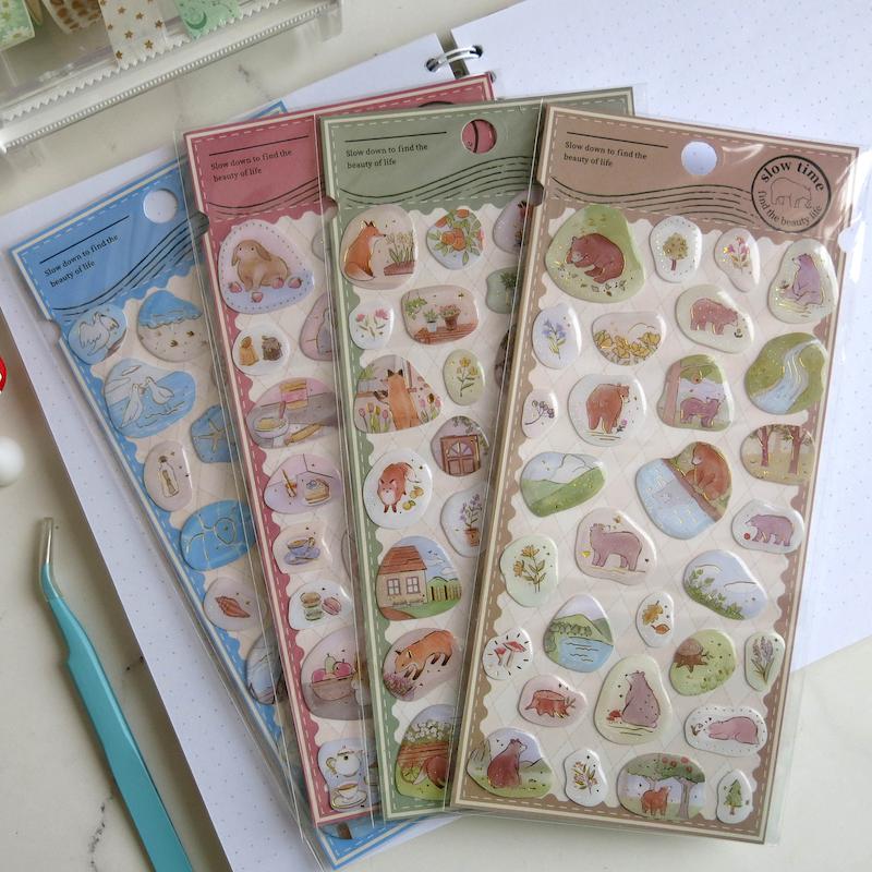 استیکر برجسته کیوت حیوانات