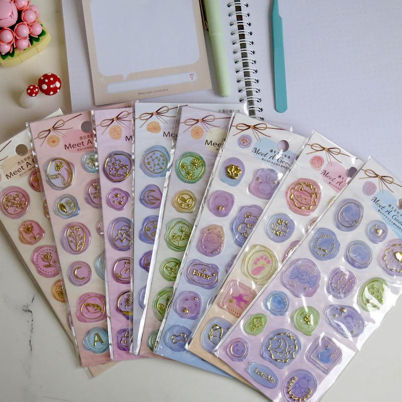 استیکر برجسته مهروموم طلاکوب