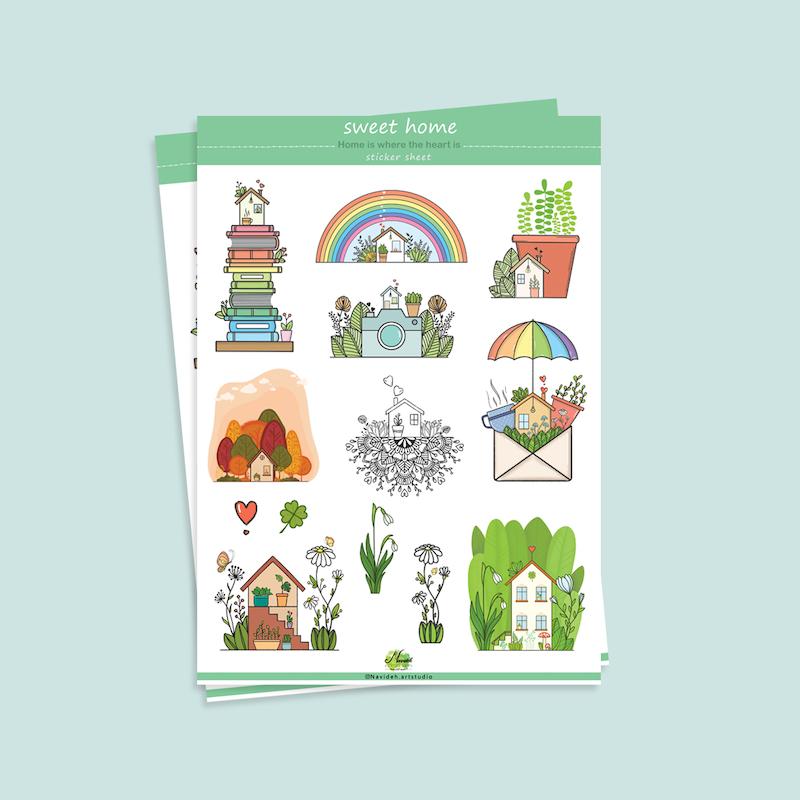 مجموعه استیکر خانه