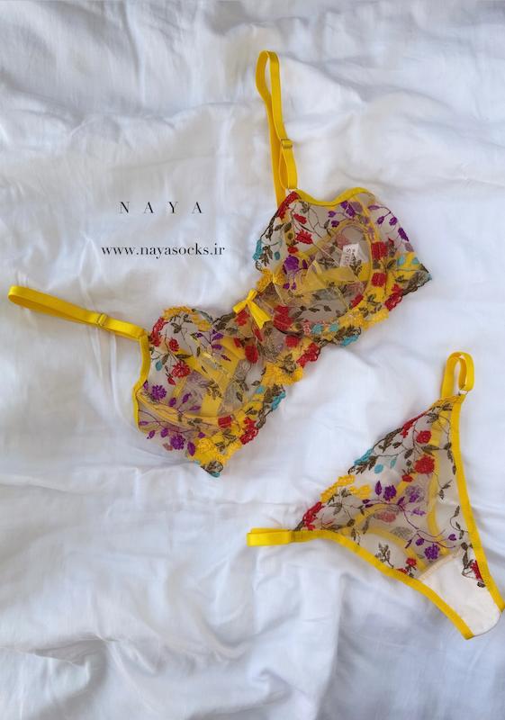 ست توری فانتزی زرد(کد:775)