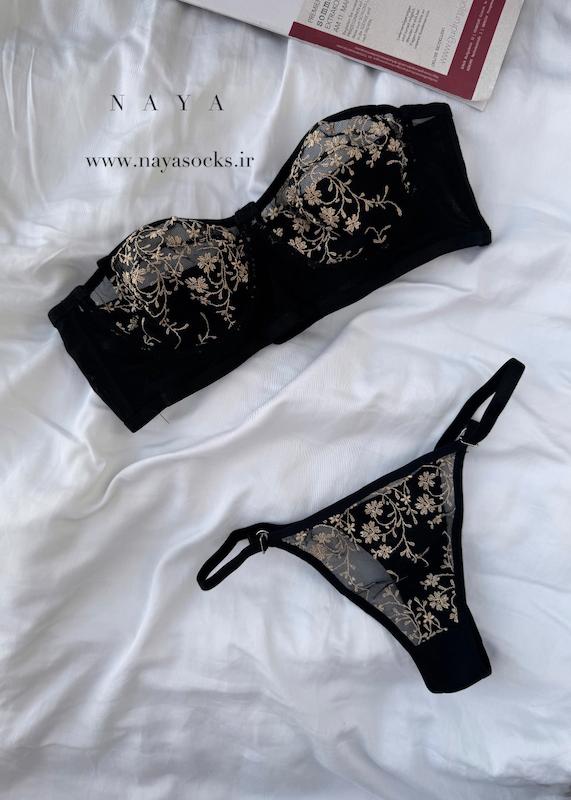 ست گیپور مشکی طلایی(کد:769)