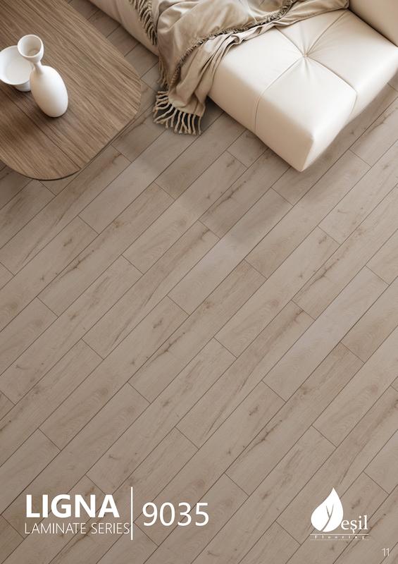 پارکت لمینت یشیل  سری لیگنا شیاردار کد 9035