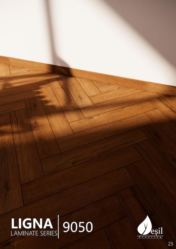 پارکت لمینت یشیل لیگنا جناغی کد 9050