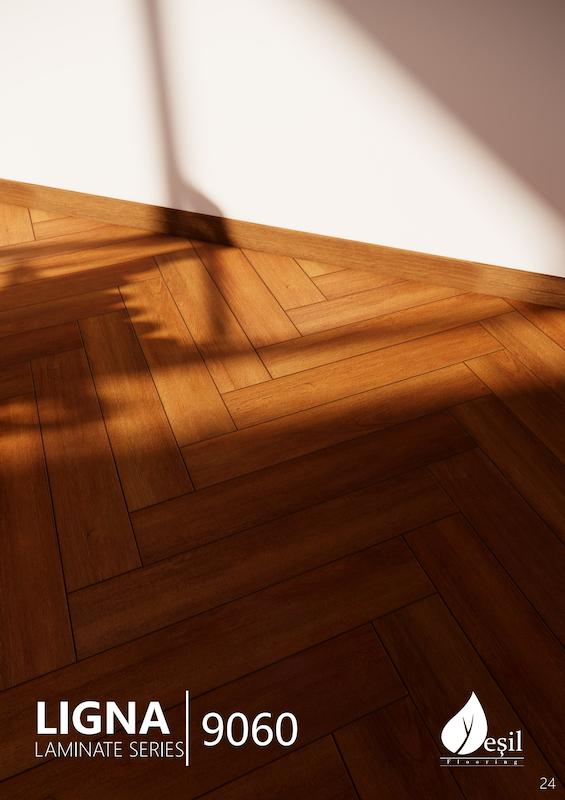 پارکت لمینت یشیل لیگنا جناغی کد 9060