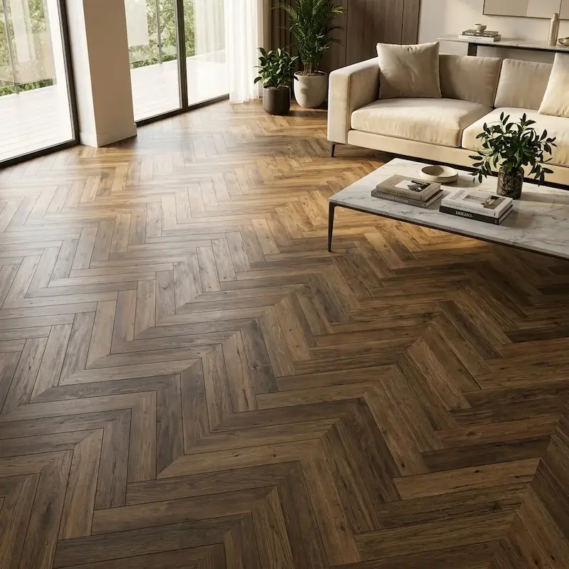 پارکت لمینت گرین لایف جناغی کد Brown Bear