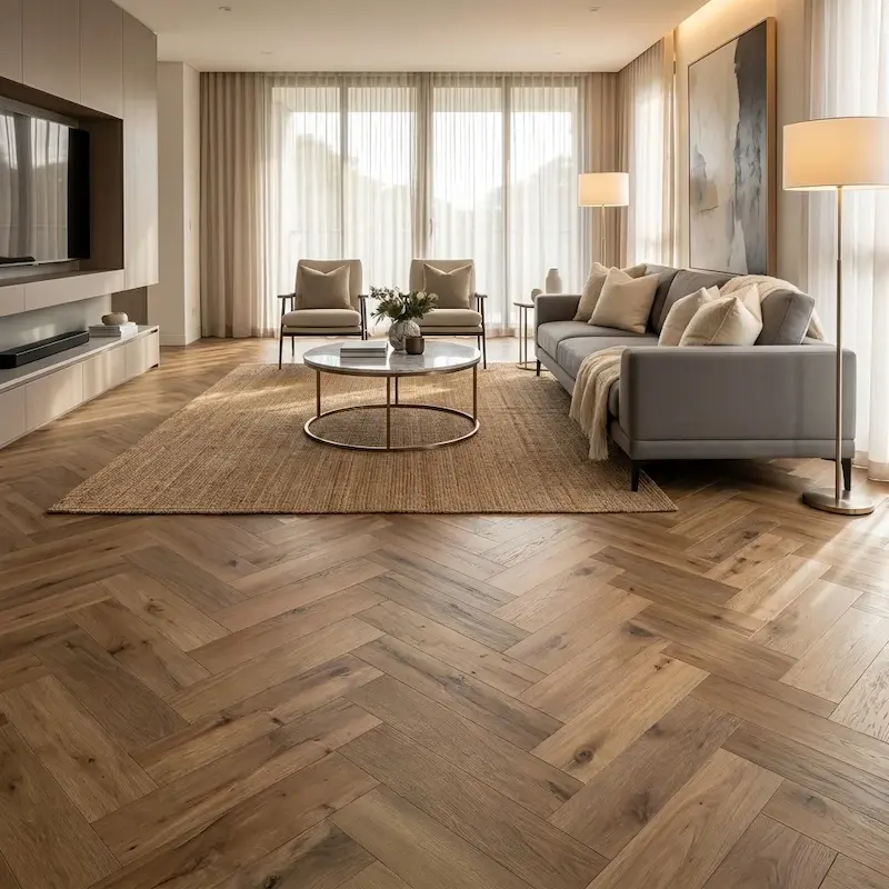 پارکت لمینت گرین لایف جناغی کد Canadian oak