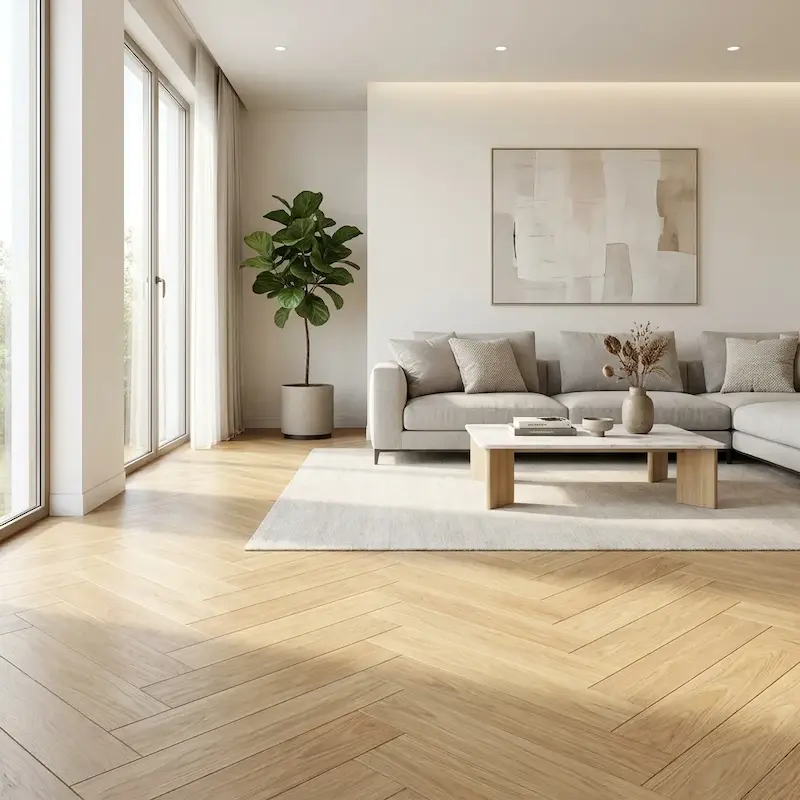 پارکت لمینت گرین لایف جناغی کد Prestige OAK