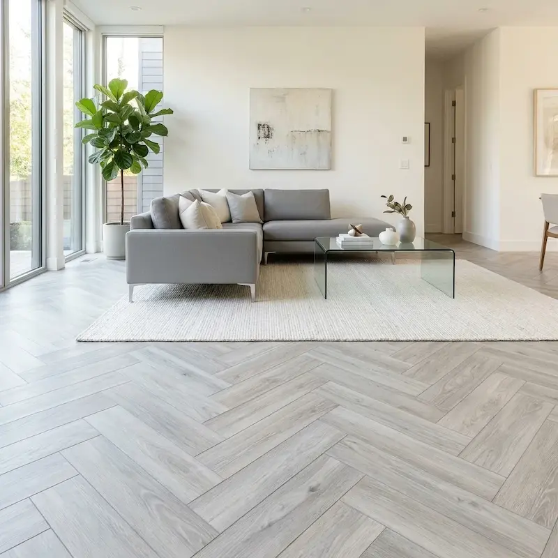 پارکت لمینت گرین لایف جناغی کد Silver oak