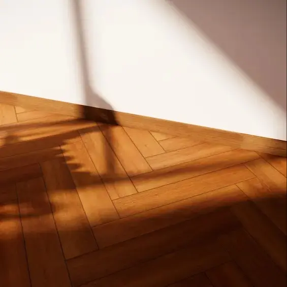  پارکت لمینت یشیل سری لیگنا کد 9060 رنگ قهوه‌ای گرم با طرح نصب جناغی