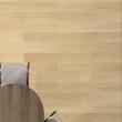 پارکت لمینت یشیل کد 245 رنگ کرم روشن طرح چوب بلوط نمای میز ناهارخوری در دکوراسیون مدرن