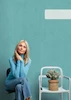 کاغذ دیواری ساده طیف آبی-سبز کد 123