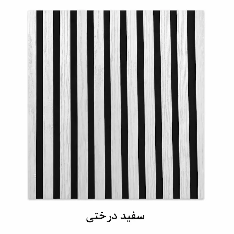 دیوارپوش مدل ترمووال MDF سفید درختی