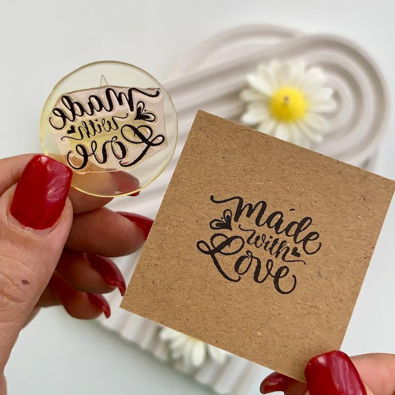 مهر ژلاتینی کد 649 ( MADE WITH LOVE )