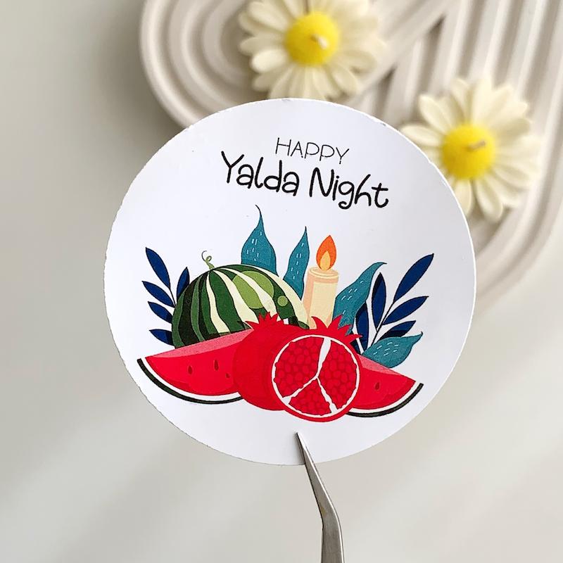 لیبل پشت چسبدار یلدا کد 717 ( بسته های 20 و 35 عددی )